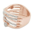 thumbnail image 3 of 1/2 Ct Round Cut Lab Created Moissanite Diamond Bypass Criscross Engagement Ring 14k Rose Gold Over Sterling Silver(G-H Color,VVS1 Clarity,0.50 Cttw)-4.5, 3 of 7