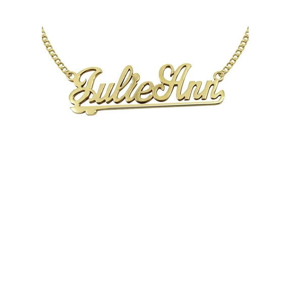 14K Gold  Two Name Name Plate Necklace | Style #97