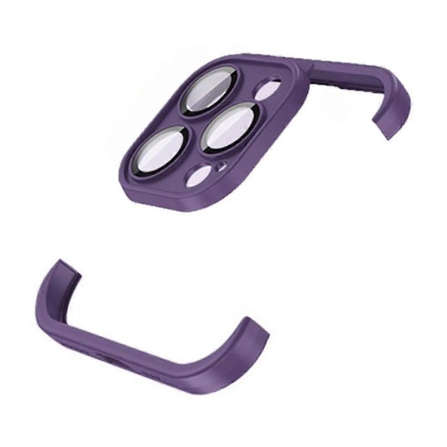 Funda Protectora de Lente de Cámara Sin Marco Yashi para iPhone 14 14 Pro 13 Pro Max 12 11 Morado