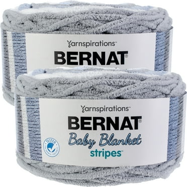 Bernat Baby Blanket Stripes Yarn - Super Bulky, 1 Pack of 2 Skeins