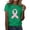 Green, variant on NJGRAE Petite Women Solid Color T-Shirts Women's Casual T Shirts with Cancer Awareness Ribbon Print Short Sleeve Round Neck Basic Style for Everyday Wear Womens Basic Tshirts S