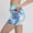 Blue, variant on USSUMA Workout Shorts Women Gradient Prints Bike Pull-on Wrinkled Elastic Tummy Control Skinny with Pocket High Waist Sports Trendy Shorts Yoga Leggings Tailored Fit Shorts for Women for Date Blue L