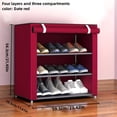 thumbnail image 3 of 1pc Dustproof Multi-layer Shoe Storage Rack with Cover - Large Capacity, Easy to Assemble - Entryway and Dormitory Essential, 3 of 4