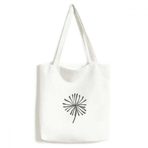 Flower Dandelion Outline Tote Canvas Bag Shopping Satchel Casual Handbag