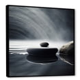 thumbnail image 2 of Designart "Zen Serenity Spiritual Stones in Blue V" Spiritual Framed Wall Art - Global Blue Spiritual Stone Living Room Framed Canvas Art, 2 of 6
