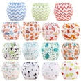 thumbnail image 2 of Jkerther Reusable Swim Diaper Cartoon Print Buttons Adjustable Baby Shower Swimming Diaper, 2 of 6