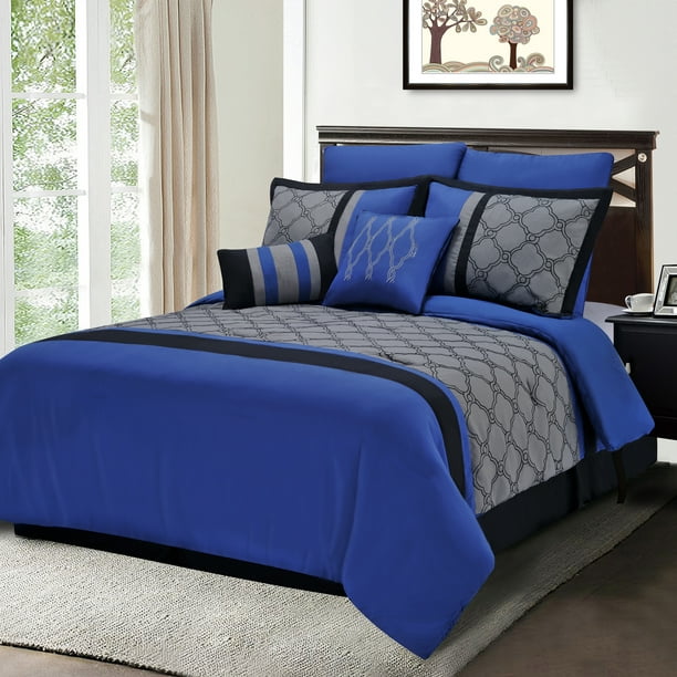 Maxfield 8Piece Bedding Set, Comforter, Shams and Decorative Pillows