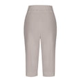 thumbnail image 6 of felwors Summer Pants for Women 2026,Cotton Linen Cropped Pants,Straight Leg Capris Business Ankle Length Chino Trousers (Light Gray, M), 6 of 6