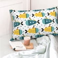thumbnail image 4 of Pofeuu Funny Boats Print Polyester Microfiber Plush Pillowcases, Super Soft and Cozy Pillow Case Covers with Envelop Closure（Pillow core not included）-16"x24", 4 of 6