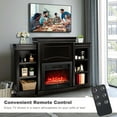 thumbnail image 5 of Gymax 70'' Fireplace TV Stand Media W/ 28.5'' 750W/1500W Electric Fireplace Black, 5 of 10
