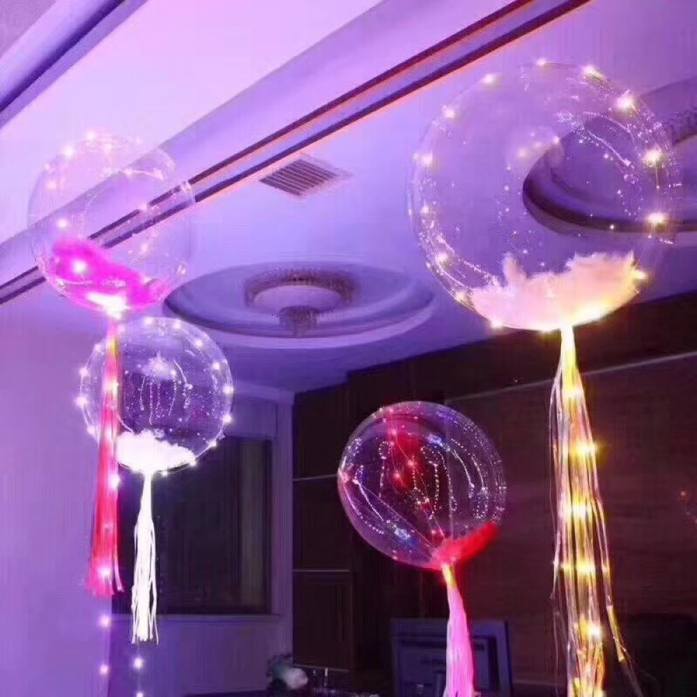 LED Light Up BoBo Balloons Multicolor, 10 PCS Clear Bobo Balloons,3