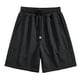 thumbnail image 2 of pstuiky Pantalones cortos para hombre, Pantalones cortos casuales de color liso con cintura elástica y bolsillo con cordón para hombre Pantalones cortos de golf, 2 of 8