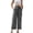Grey, variant on Elegant Blend High Waist Taped Casual Pants for Everyday Comfort with Relaxed Fit and Cropped, L, Red