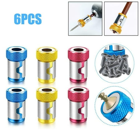 

6PCS Magnetic Ring Metal Screwdriver Head Steel Sleeve Electric Screwdriver Bit