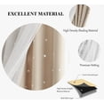 thumbnail image 4 of Cortina Lisa Con Tul Y Diseño Estrella De 100×130 Cm 2 Pzs Modelo Beige, 4 of 4