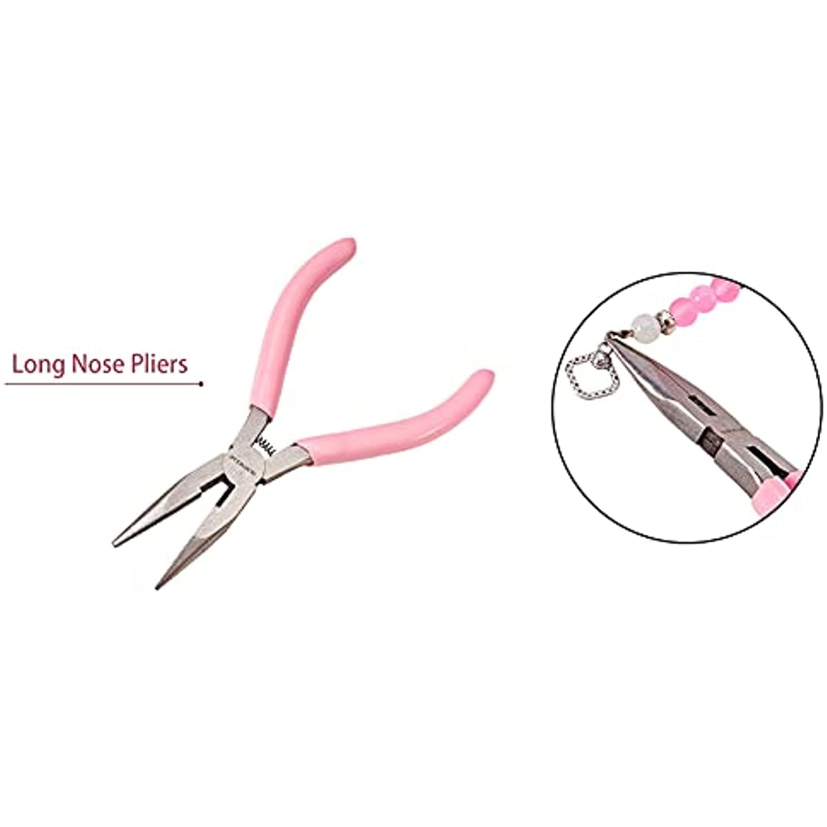 HARFINGTON Wire Cutters 4.5 Inch Diagonal Cutting Side Precision Pliers  with Pink Plastic Handle for DIY Crafts Jewelry Making