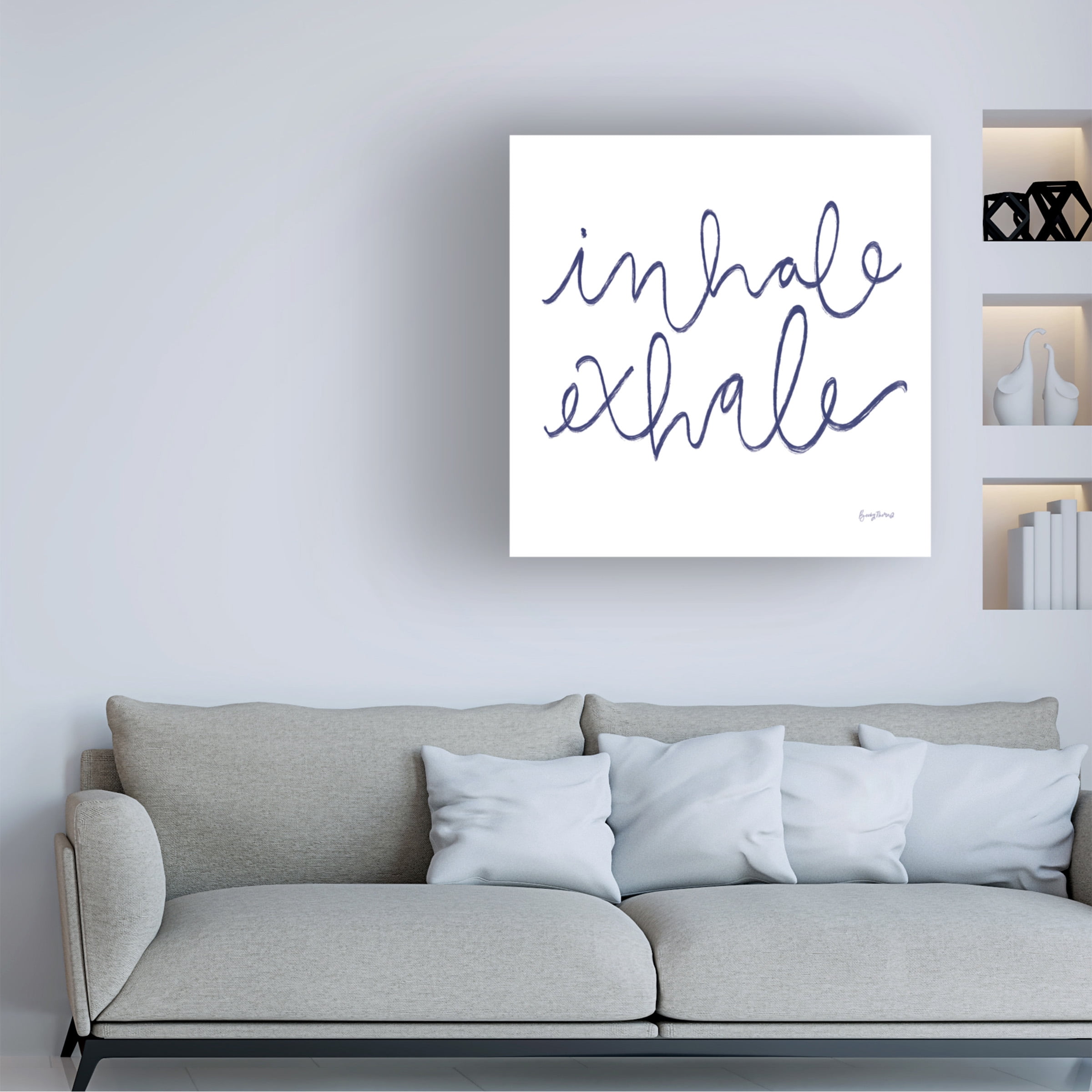 Becky Thorns 'Calm Home III Indigo Crop' Canvas Art