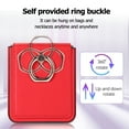 thumbnail image 3 of TECH CIRCLE Leather Case for Galaxy Z Flip 4 2022 (6.7 inch) - Shockproof Classic Case with Phone Ring Holder, Red, 3 of 11