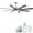 Grey 66-inch smart slim ceiling fan, variant on [VIDEO provided] [New] 100.4*64.6" Modern Sectional Sofa,L-shaped Couch Set with 2 Free pillows,4-seat Polyester Fabric Couch Set with Convertible Ottoman for Living Room, Apartment, Office,4 Colors