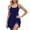A Navy, variant on Lenago Plus Size Swimsuit for Women Swimsuits for Women Swimsuit Women's Fashionable Skirt-Style Beach Swimsuit Red XL