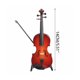 thumbnail image 3 of Mini violín | Adorno de instrumento musical a escala 1/12 con arco y soporte | Artesanía en madera de tilo | Exhibición para coleccionistas y regalo de graduación, 3 of 5