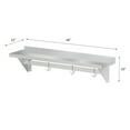 thumbnail image 7 of KoolMore 12" x 48" 18-Gauge Stainless-Steel Heavy Duty Wall Shelf with Pot Rack., 7 of 7