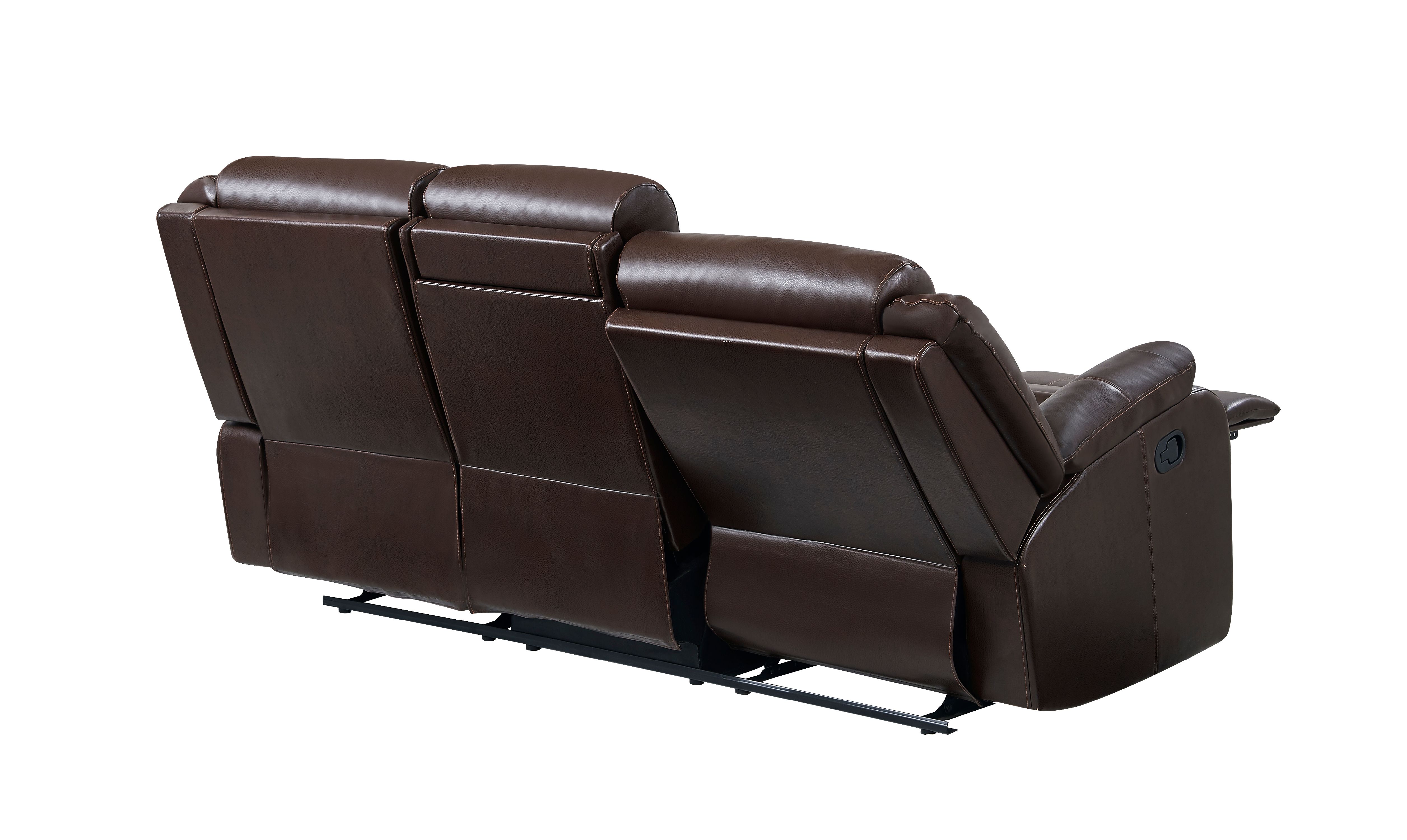 Drawer Reclining Sofa in Brown - image 6 of 10