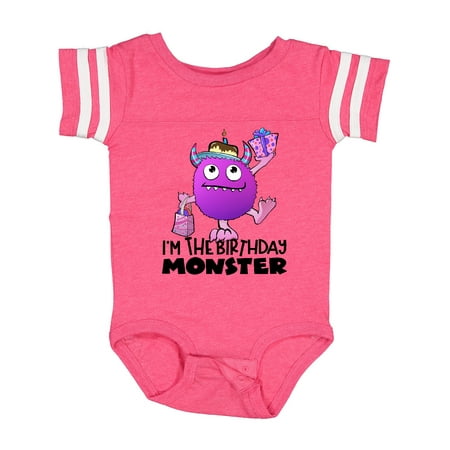 

Inktastic I m the Birthday Monster- Purple Gift Baby Boy or Baby Girl Bodysuit