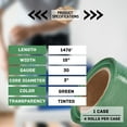 thumbnail image 4 of MMBM Green Pre-Stretch Wrap 15" x 1476' 4 Rolls 30 Gauge Tinted Hand Shrink Film for Pallet Wrapping and Moving, 4 of 6