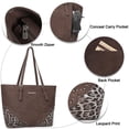 thumbnail image 5 of Montana West Purses for Women Tote Bag 3Pcs Set Leopard Print Satchel Handbags, 5 of 7