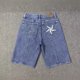 thumbnail image 3 of Vaqueros con bordado de estrellas para hombre, pantalones cortos de moda retro lavados con costuras de hip-hop, Pantalón deportivo informal de calle alta, novedad de 2024, 3 of 5