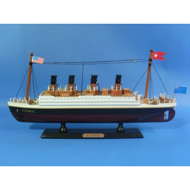 Hampton Nautical RMS Titanic Cruise Ship, 14" , White
