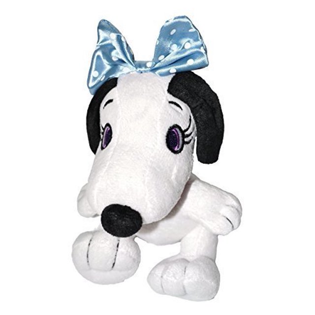 Snoopy Peanuts Sister Belle 6 (15 cm) Muñeco de peluche de juguete Lazo azul PEANUTS WORLDWIDE LL 63830300