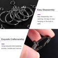 thumbnail image 3 of Juego de llaveros Jewelry Finding Swepeet, 450 unidades, 25 mm, color negro oscuro, 3 of 7