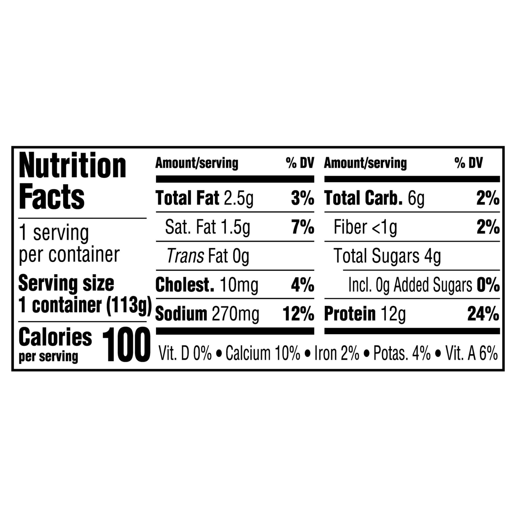 Breakstone's, Low-fat, Small Curd, Cottage Cheese with 2% Milkfat, 4 oz Cup, 4 Ct, Refrigerated