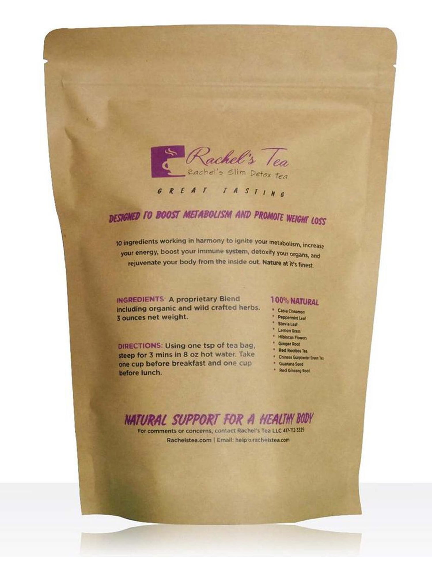 Slim Detox tea: Packed with Energy, antioxidant and metabolism boosting ingredients (energy from ginseng and caffeine containing herbs)