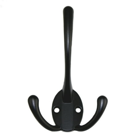

Clearance Sale! Faolaxy Coat Hooks 6Pcs Double Hangers Black Towel Hook for Bathroom Clothes Coat Hook Bedroom Hook X6 (With 12 Screws)