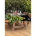 thumbnail image 2 of Outdoor Tablecloth with Umbrella Hole and Zipper, Christmas Snowflakes Rectangle Table Cloth 54x80 Inch Waterproof Tablecloth, Xmas Winter Green Pine Trees Black Picnic Table Cover for Patio Camping, 2 of 7