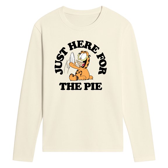 Garfield - Here For The Pie - Men's Long Sleeve Graphic T-Shirt