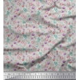 thumbnail image 1 of Soimoi Crepe Silk Fabric Leaves & Floral Night Wear Print Fabric by Yard 42 Inch Wide, 1 of 1