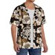 thumbnail image 2 of Fotbe Retro Hydrangeas Camisa Estampada de Manga Corta para Hombre, Casual de Verano, Estilo Playero, Sin Arrugas-4X-Large, 2 of 5