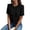Black, variant on Womens Shirts Round Neck Ruffle Short Sleeve Pleated Pullover Tops Summer Blouse Flutter Sleeve Detail Lightweight Textured Material Straight Hemline Plain Design Red 2XL