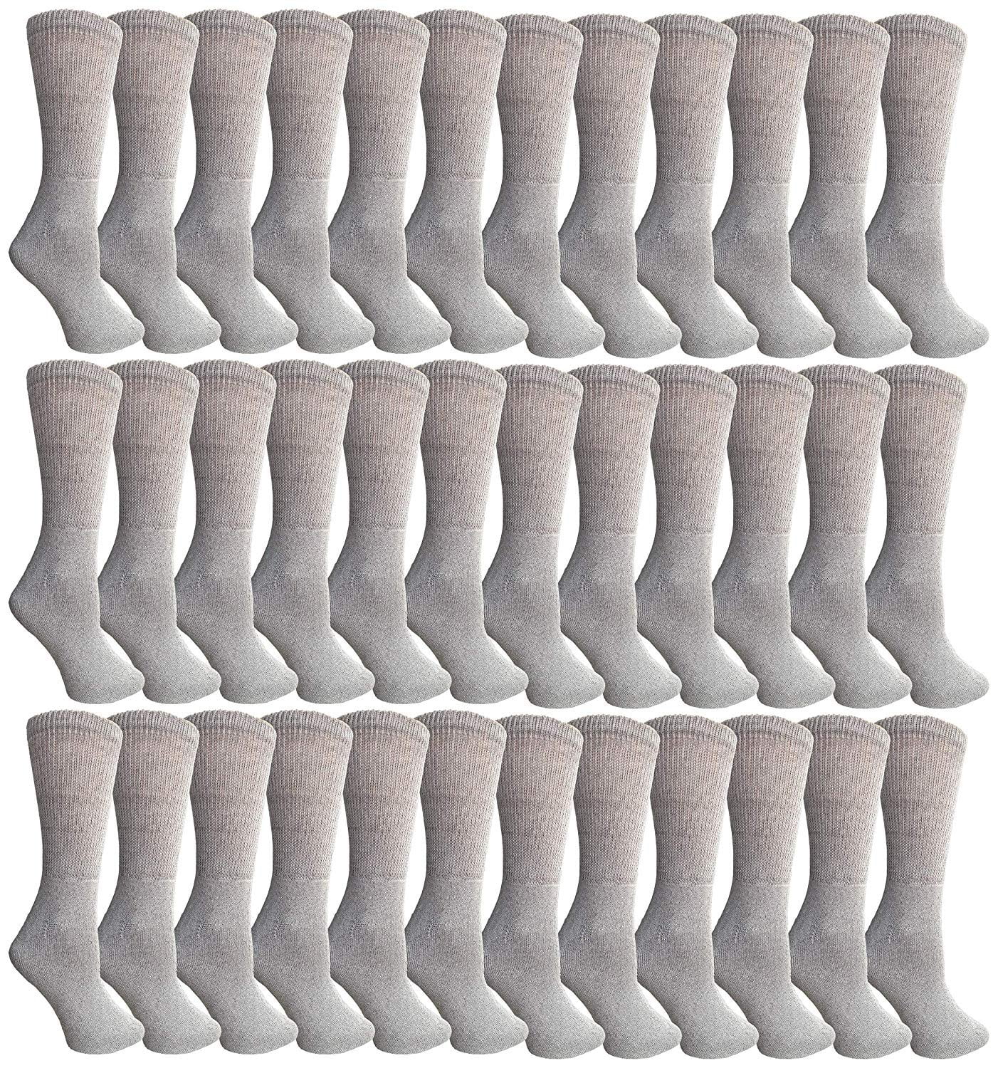 Wholesale Bulk Cotton Diabetic Crew And Ankle Socks, Loose Fit Top Non