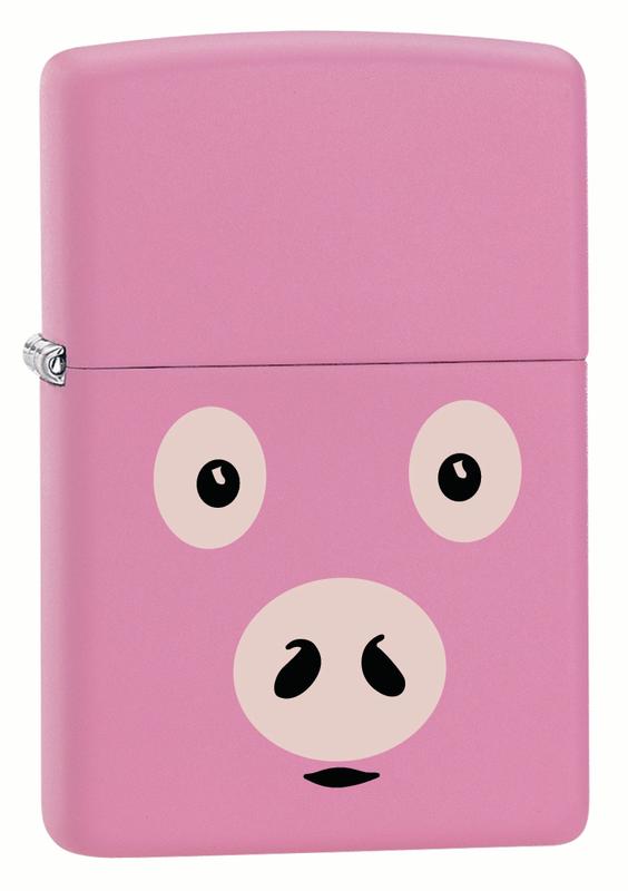 Zippo Lighter Pink Pig Pink Matte