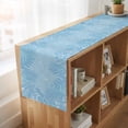 thumbnail image 6 of Table Runners 108 Inches Long Dress Scarves, Blue Leaves Farmhouse Coffee/Dining/Kitchen Table Runner for Living Room, Summer Botanical Pastoral 13x108 Inch, 6 of 9