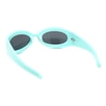 thumbnail image 4 of Retro Futurism Wrap Sport Thick Plastic Oval Sunglasses Mint - Black, 4 of 4