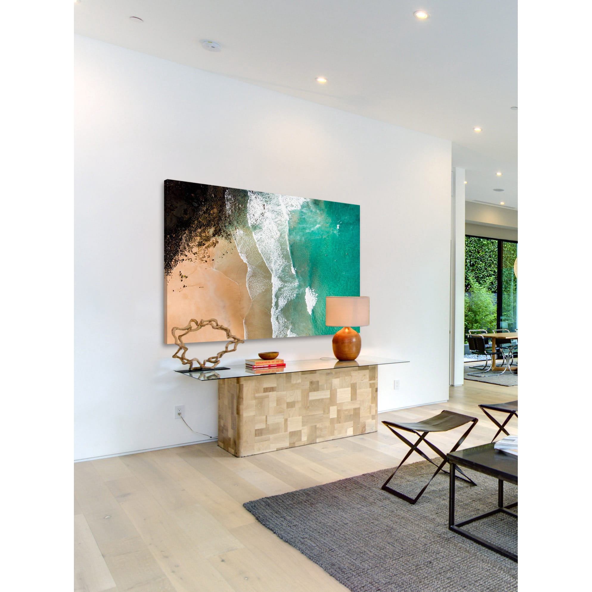 Marmont Hill "Aqua Blue Waters" by Karolis Janulis Painting Print on Wrapped Canvas