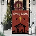 thumbnail image 3 of O Holy Night Garden Flag Jesus Nativity Garden Flag 12.5x18 Double Sided Vertical Burlap Farmhouse Yard Flag Christmas Outdoor House Decoration, 3 of 6
