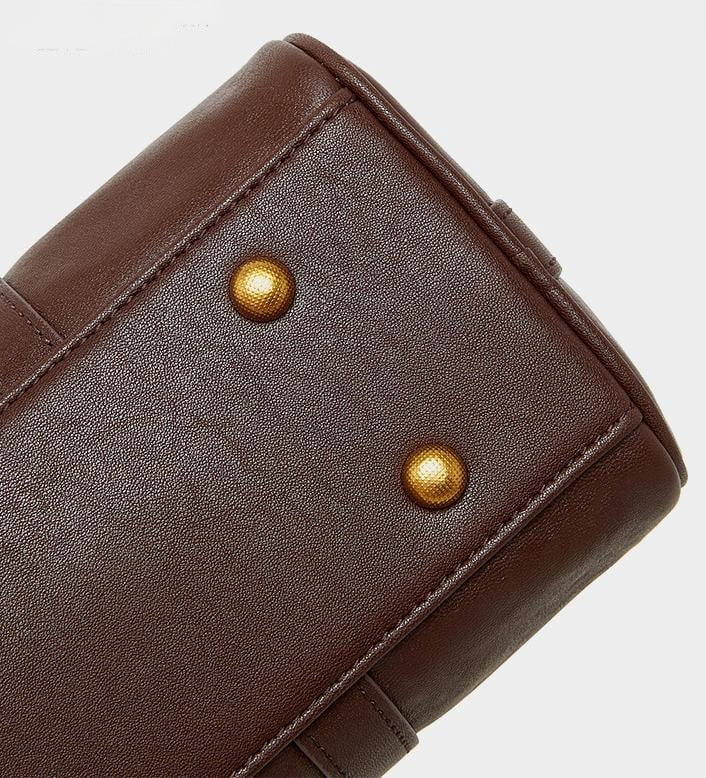Women’s Genuine Leather Satchel Handbag, Top Handle Crossbody Purse
