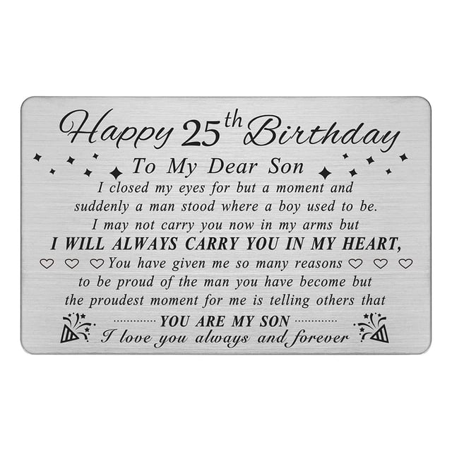 Billuyoard Padre Madre Hijo Feliz cumpleaños Grabado Titular Regalos Retro Portátil Grabado Cartera Insertar Tarjetas Favor de fiesta Decoración del hogar Tipo 5 Billuyoard HA067349-05